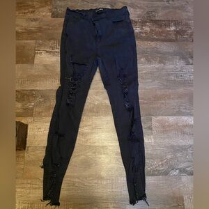 Fashion Nova Midnight Distressed Skinny Jeans